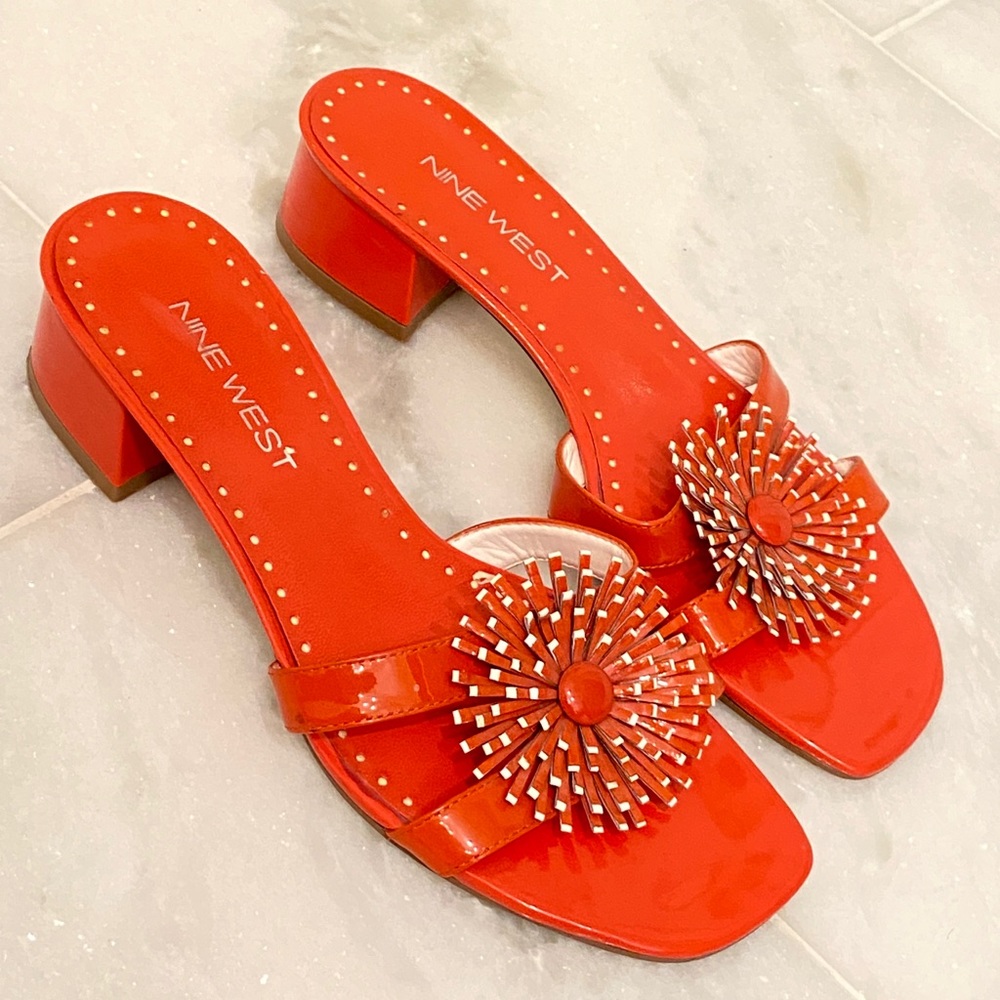Vintage Nine West Block Heel Slide